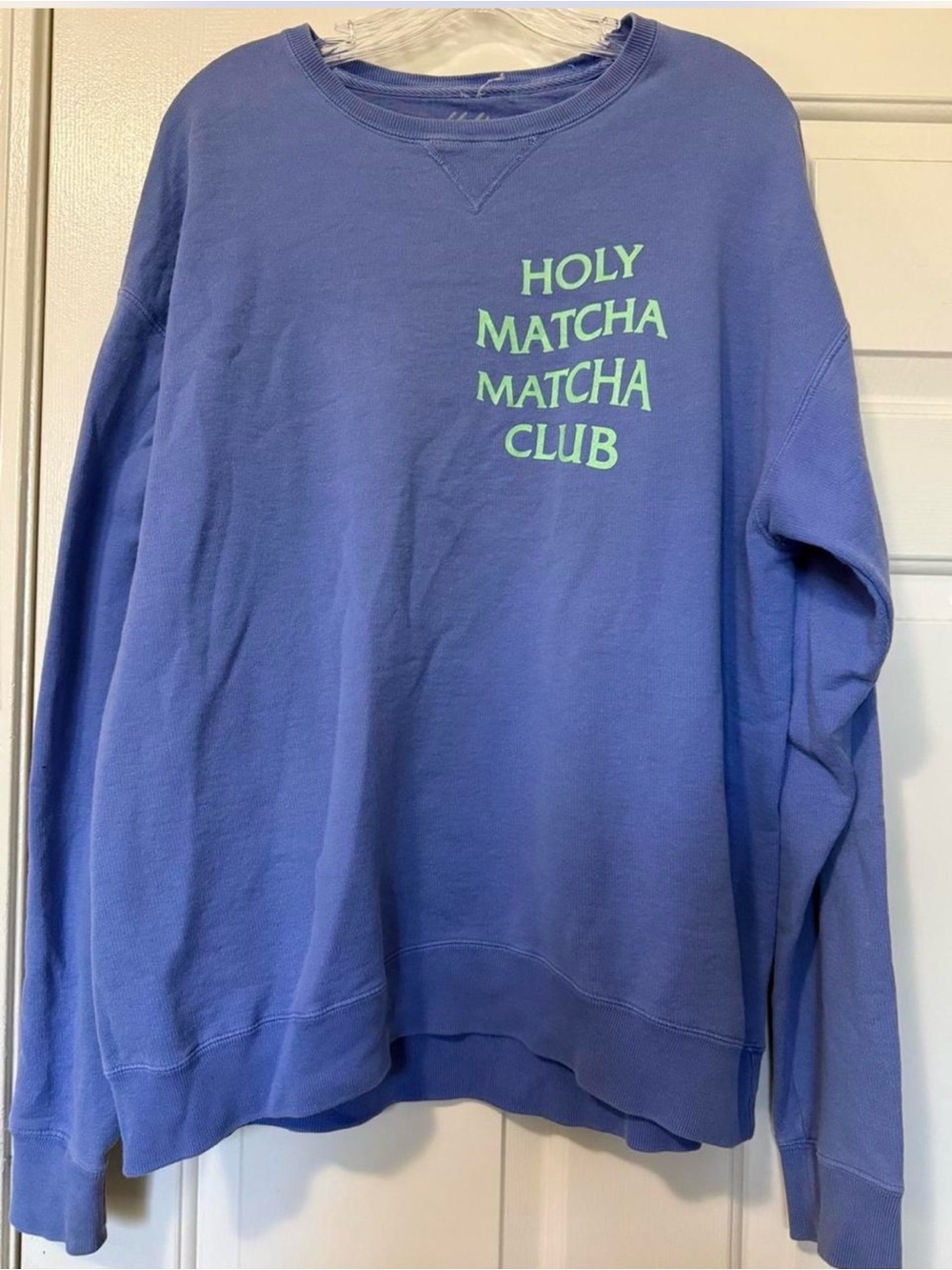 Holy Matcha Club Lavender Crewneck Sweatshirt